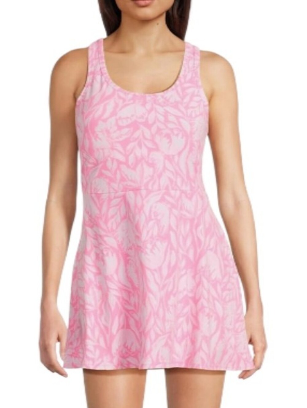 Lilly Pulitzer Luxletic Charlotta Active Pink Floral Mini Dress